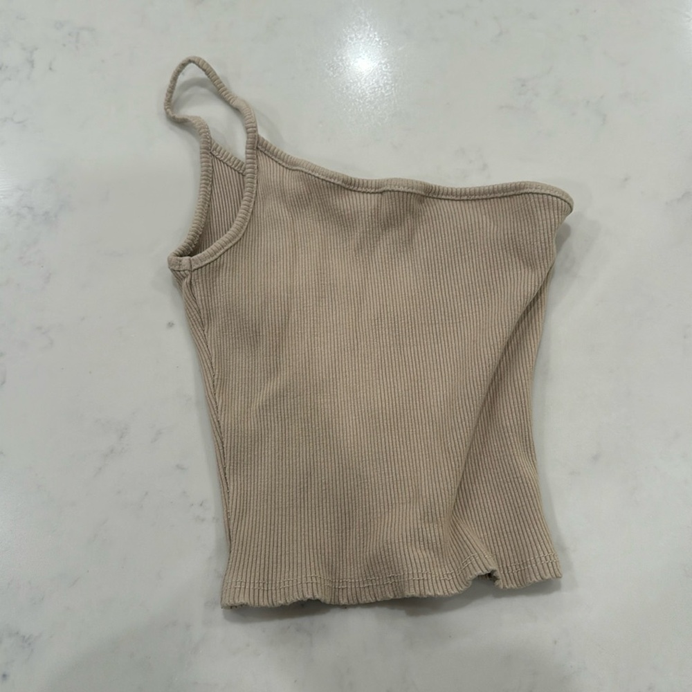 One shoulder spaghetti strap top